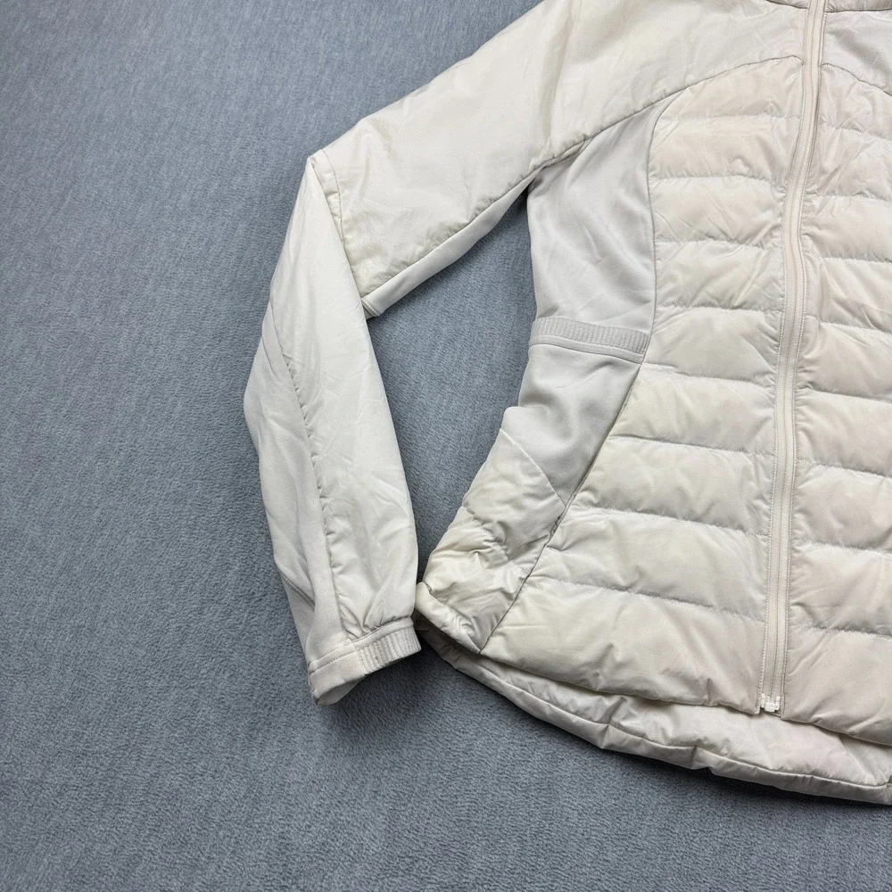 Lululemon Jacket Womens 4 Beige Down For It All Puffer Hooded Goose Down Coat